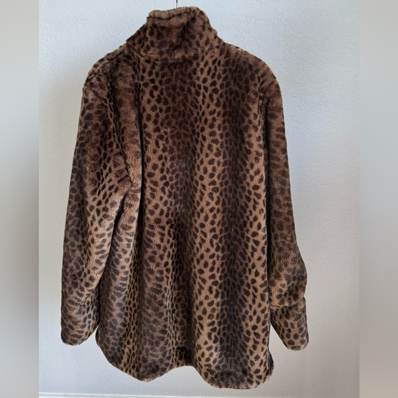 Vintage Worthington Faux Fur leopard print Coat - Picture 3 of 6